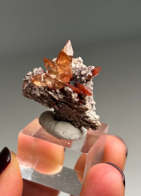 New ! Reddish Orange Topaz from Mexico