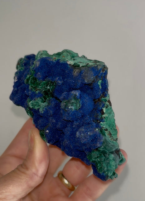 Vivid Blue Azurite with Velvety Malachite