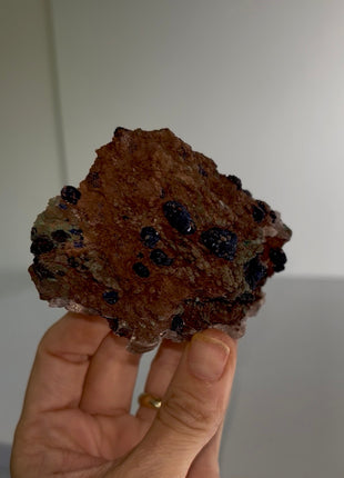 Sparkly Blueberry ! Azurite with Selenite Specimen