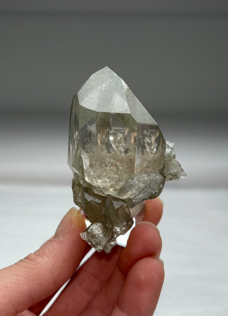 Green Chlorite Quartz - From Chamonix, French Alps