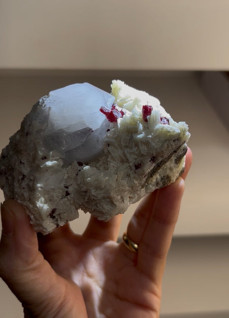 Red Cinnabar with Quartz Collection # 683