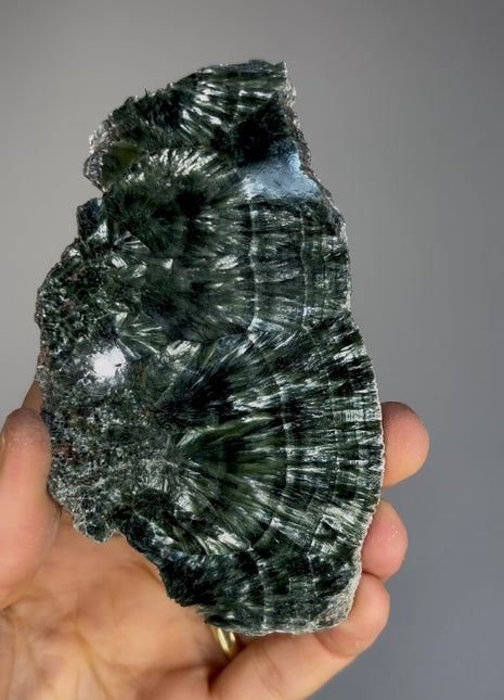 High Grade Chatoyant Green Seraphinite