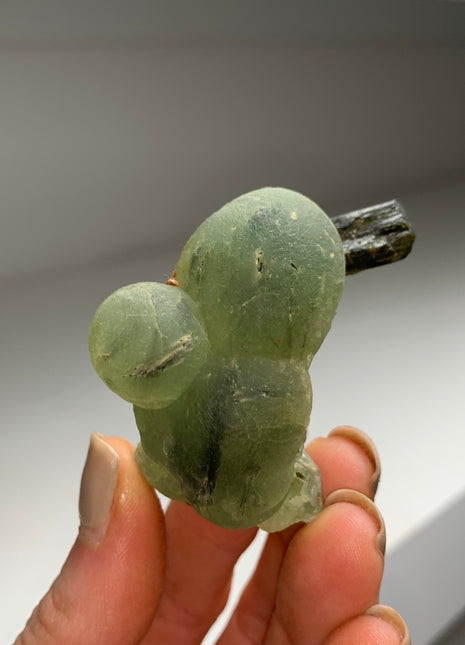 Green Prehnite with Epidote - From Mali