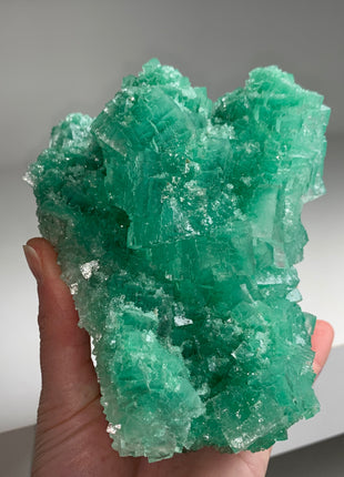 Incredible Green Halite with Atacamite inclusion - From Lubin mine, Poland