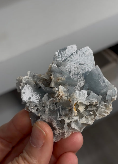 Tabular Blue Barite - From San Simon mine, Spain