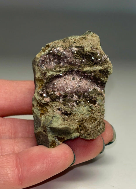 Pink Rhodocrosite Geode from Mexico