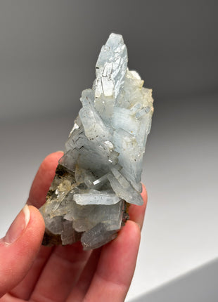 Tabular Blue Barite with Pyrite DW002