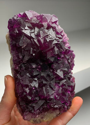 Octahedral Reddish Purple Fluorite