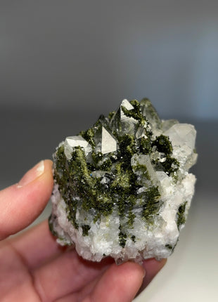 Forest Epidote with Quartz