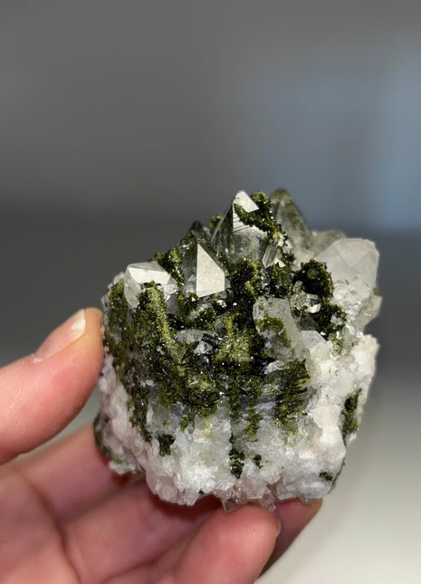 Forest Epidote with Quartz