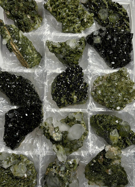 15 pieces ! Fairy Forest Epidote with Quartz Lot