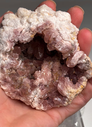 4 Piece Lot ! Pink Amethyst Geodes From Colli Cura Mine, Neuquen, Argentina