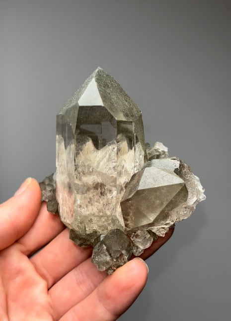 Wow !! Green Chlorite Quartz - From Chamonix, French Alps