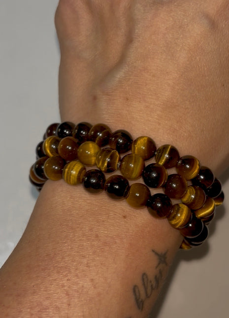 3 Pieces ! Tiger Eye Bracelets Lot