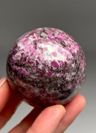 Rare ! Ruby with Biotite and Quartz Sphere