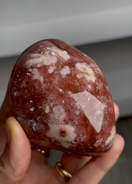 Wow ! Pink Amethyst with White Flowers