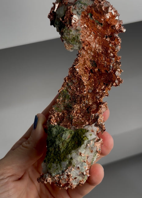 Copper Ore with Quartz and Epidote - From Keweenaw Peninsula, Michigan PM1576