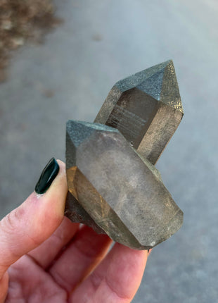 Smoky Quartz with Green Chlorite 💎 From Galenstock, Switzerland