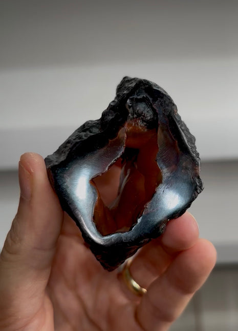 Red Fox Agate Double Geode from Argentina