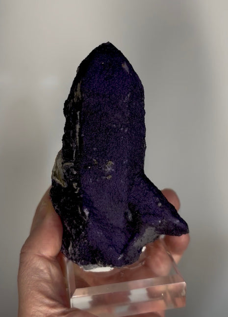 New ! Purple Fluorite Coated Quartz