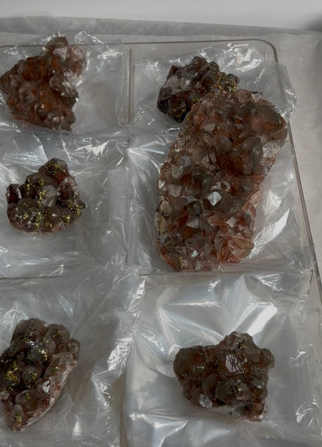 6 Pieces ! Rainbow Pyrite with Calcite Lot