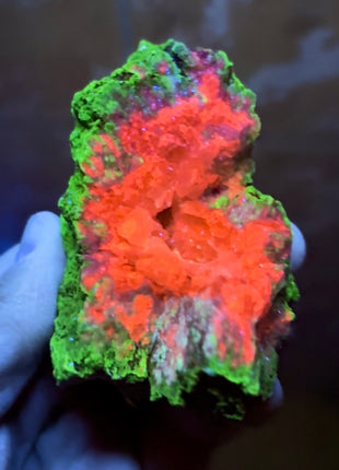 UV Watermelon Calcite Specimen from Argentina
