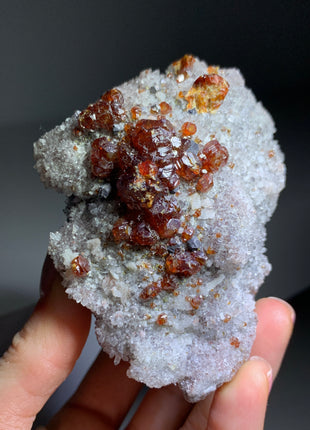 Gemmy Orange Sphalerite with Quartz 🔥