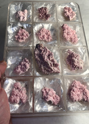 12 Pieces ! Pink Rhodocrosite with Quartz Lot