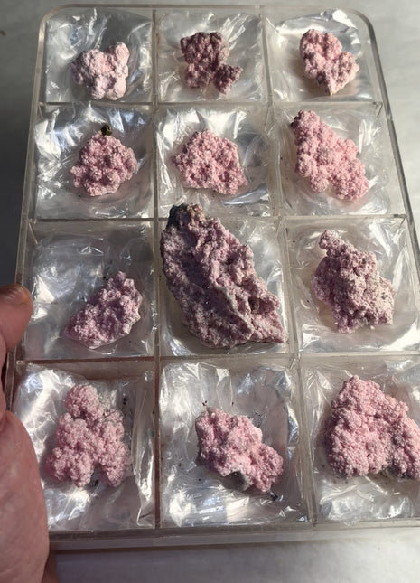 12 Pieces ! Pink Rhodocrosite with Quartz Lot