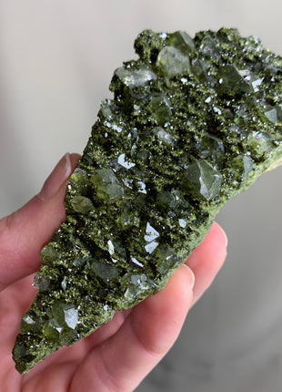 Forest Epidote with Quartz 🌲