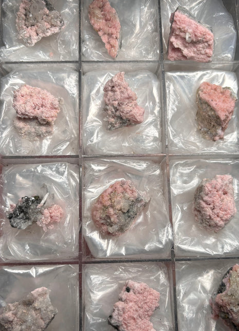 12 Pieces ! Pink Rhodocrosite with Quartz Lot