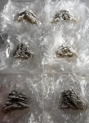 6 Pieces ! Selenite Xmas Tree Specimens Lot