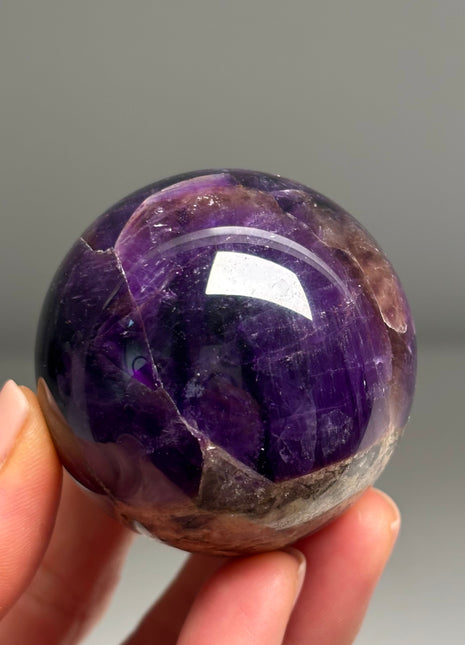 Rich Purple Chevron Amethyst Sphere