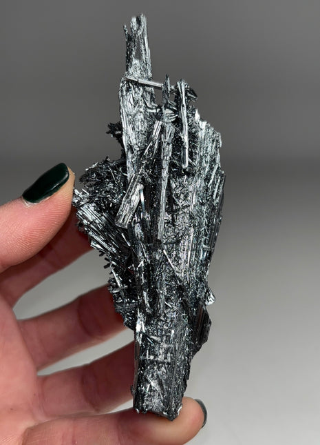 Silvery Stibnite from Wuning mine, China