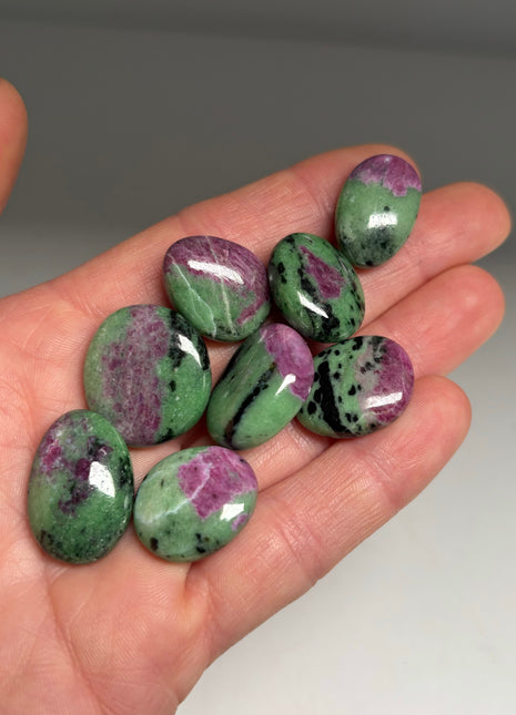 High Grade Ruby Zoisite Lot, 8 pieces