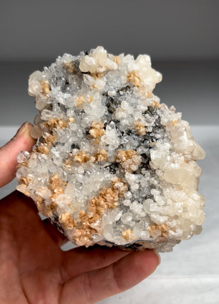 Lustrous Calcite with Sphalerite - From Trepca mine