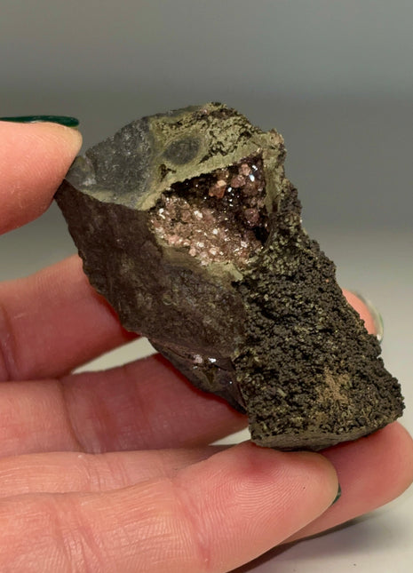 Pink Rhodocrosite Geode from Mexico