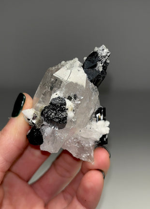 Black Tourmaline with Quartz