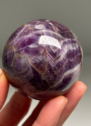 Rich Purple Chevron Amethyst Sphere