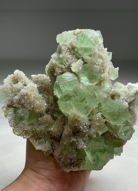 Green Fluorite with Quartz Collection # 537