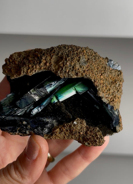 Green Vivianite Geode - From Brazil