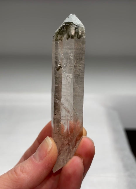 Smoky Quartz with Green Chlorite inclusions - From Swiss Alps