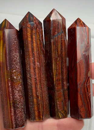 4 Piece Lot ! Red Tiger’s Eye Towers