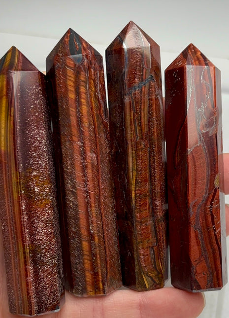 4 Piece Lot ! Red Tiger’s Eye Towers