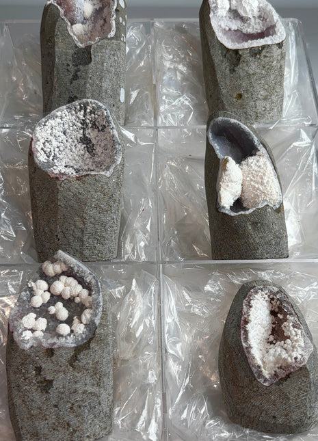 6 Piece Lot ! Okenite Geodes