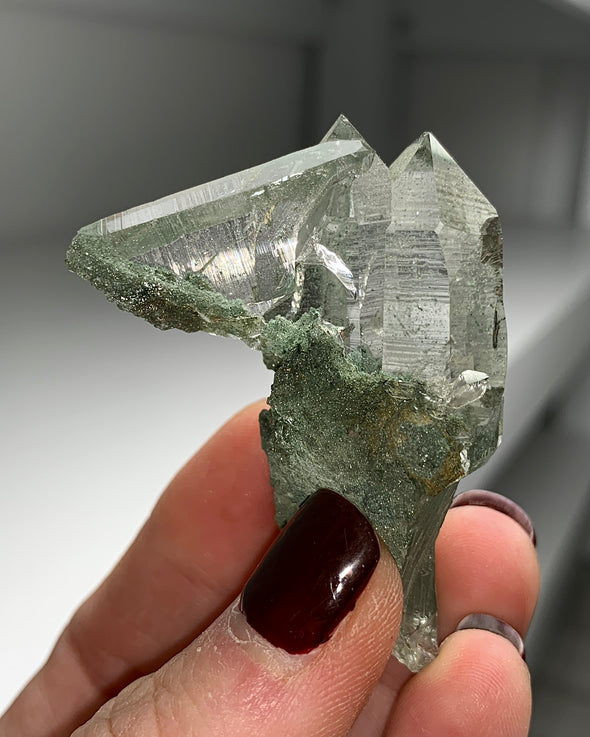 Scepter Quartz with Green Chlorite - From Himachal Pradesh, Himalayas