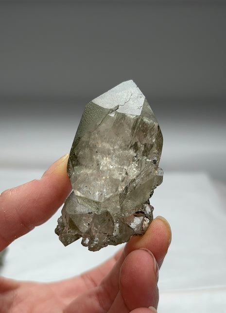 Green Chlorite Quartz - From Chamonix, French Alps