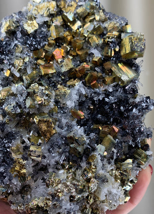 Incredible Pyrite with Sphalerite and Quartz - Borieva mine, Rhodope Mtns