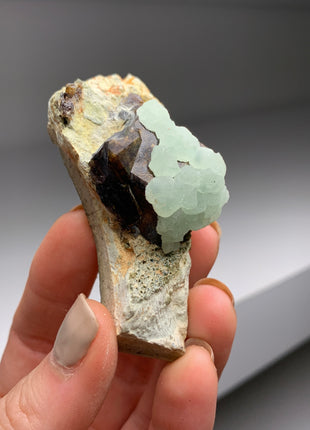 Wow ! Andradite Garnet with Green Prehnite