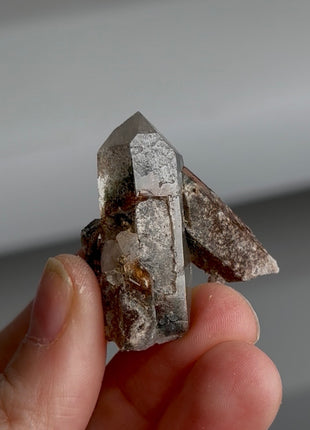 Unique ! Red Hematite and Green Chlorite Included Quartz 💚❤️